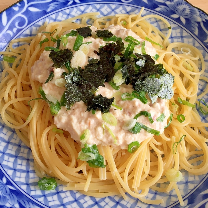 豆腐だけで！お手軽和風クリームパスタ